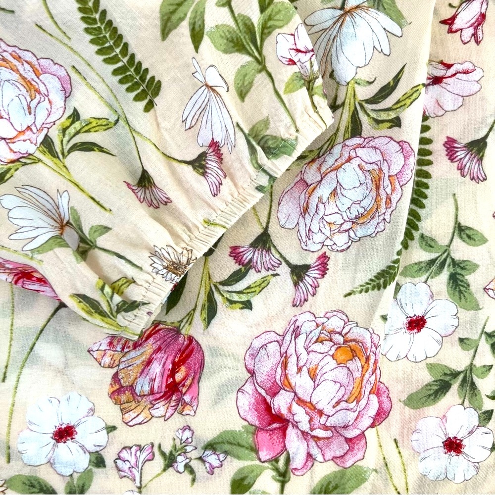 DR2 Floral Print V-Neck Blouse - Picture 8 of 8